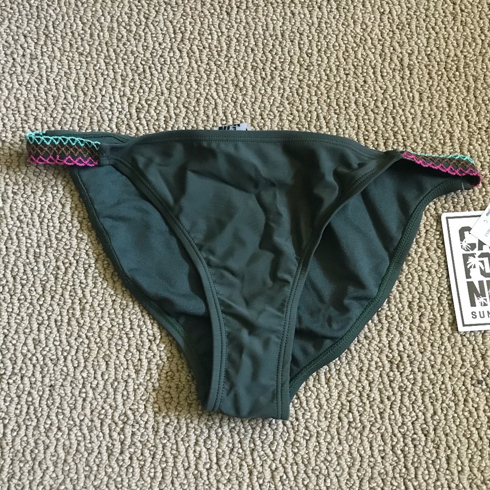 California Sunshine Army Green Bikini Bottom